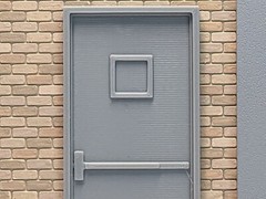 1/24 1/25 Scale Workshop/Commercial Door -For garage or shop dioramas (set of 2)