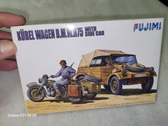 Fujimi Kubel Wagen BMW R75 Motorcycle with Sidecar Model 1/76 #761053