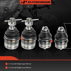 A-Premium Set of 4, Front Upper & Lower Ball Joints Kit, Compatible with Ford F-