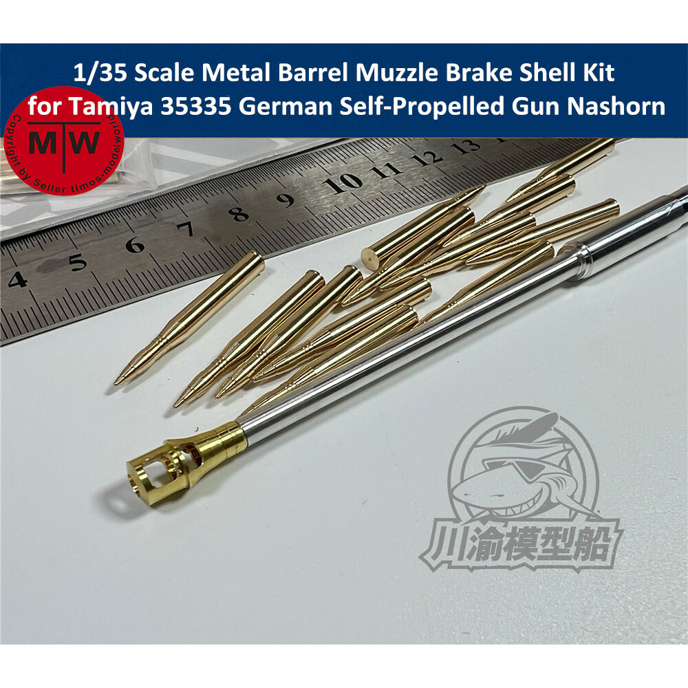 1/35 Metal Barrel Muzzle Brake Shell Kit for Tamiya 35335 German Nashorn Model