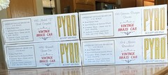 Pyro Vintage Brass Car 1:32 Model Kit Lot of 4 Brass Finish Parts