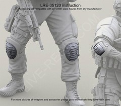 Live Resin 35120 1/35 US Army Military Surplus Tactical Knee & Elbow Pads Set