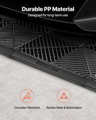 Transition Edge Kit, 11-Piece, Durable Straight Garage Floor Edging, Black