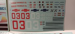 4X GTO Monte 66 Impala 65 Fairlane Modified Stocker 1/25 Race Car Decal Sheet