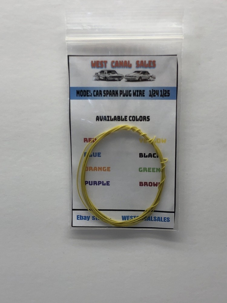 5 Feet Yellow Spark Plug Wire For 1/24 1/25 Scale Model Car