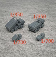 1/350 1/700 M142 Himars Rocket Launcher System Static Unpainted Model 3d Printed