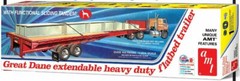 AMT Heavy Duty Flatbed Trailer 1/25 1111 Plastic Model Kit Truck Big Rig