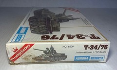 Prestige Series 1/72 T-34/76 Model Kit # 6208 “Russian Tank” Aurora ESCI Sealed