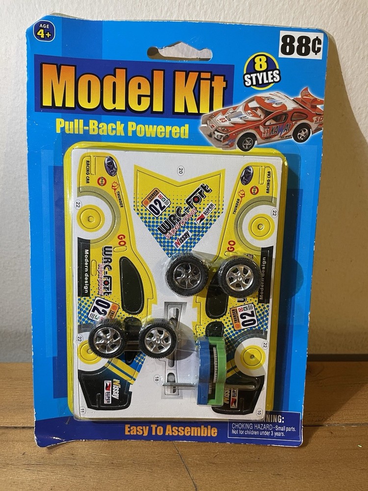 Thunder 02 Pull Back Racing Car Model Kit Unassembled Sealed Package