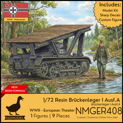 NUMODEL NMGER408 | 1/72 Resin WWII Bruckenleger I Ausf A Light Tank Model Kit