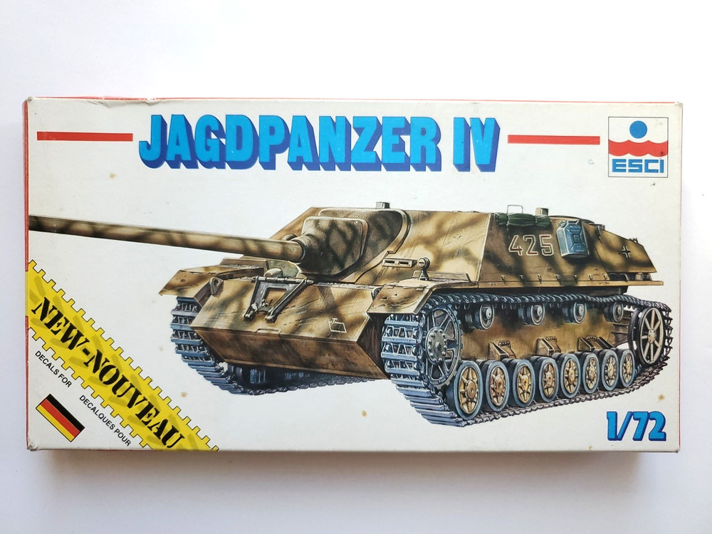 ESCI 1:72 Jagdpanzer IV German Tank Model Kit 8319 Open Box, Complete