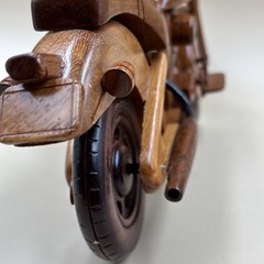 Handmade FX-Style Cruiser Motorcycle Wood Model, Bike Decor