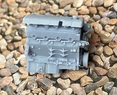 Resin Corvette LS3 engine for scale model cars, 1/24 1/25