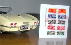 1965 – 1969 FLORIDA miniature LICENSE PLATES for 1/25 scale MODEL CARS—PLS READ