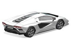 1/32 The Snap Kit Lamborghini Countach LPI 800-4 White Plastic Model Kit AOSHIMA