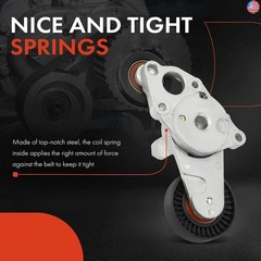 A-Premium Belt Tensioner Assembly with 2 Pulleys Compatible with Toyota Camry