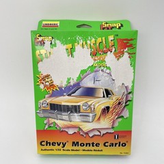 Vintage Lindberg 1:32 Chevy Monte Carlo Street Muscle Yellow Model Kit Snap Fit