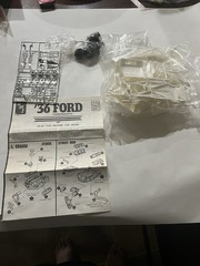 Vintage AMT 36 1936 Ford Coupe Roadster Street Rods 1:25 Model Kit A136 Unbuilt