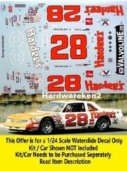 NASCAR DECAL #28 HARDEE’S 1983 PONTIAC LeMANS CALE YARBROUGH DAYTONA WINNER 1/24