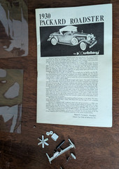 Hubley Model Car Kit Instructions Lot Duesenberg Packard Model A + Parts