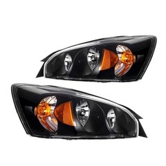 Headlight Assembly Compatible with 2004 2005 Black-Amber/for 2004-2007 Malibu