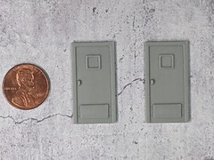 1/64 Scale Back Alley Door – For diecast car garage/workshop diorama (set of 6)