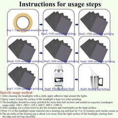 Car Headlight Restoration Kit, Auto Headlight Lens Polish Repair Kit Atomizing C