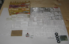 AMT 1957 Ford HT ’60s Custom Partial Built Kit Survivor Parts Lot in #T157 Box