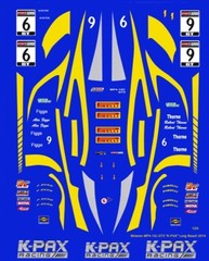#9 or #6 McLaren MP4-12c GT3 “K-PAX” 2014 1/24th – 1/25th Scale Decals