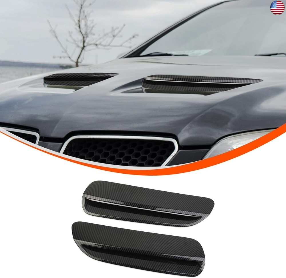 ABS Car Front Hood Vents fits Exterior Decoration Accessories Compatible with