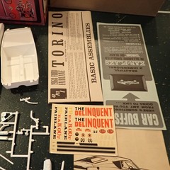 AMT 1968 Ford Fairlane Torino GT model kit unbuilt 60s issue screw bottom