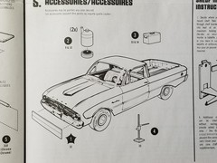 TOOL BOX , JACK & FUEL CANS from 1960 Ford Ranchero AMT 1:25 Model Kit