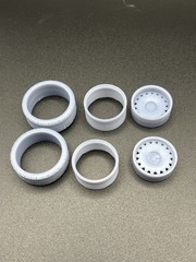 1/24 Scale Ambassador Resin Printed Wheel Set For Scale Modeling