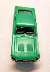 Vintage Linberg Models Car & Garage Kit. with Mustang Fastback. Built Snap Kit