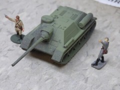 MIR / Roco Minitank Compatible WWII Russian SU-100 & Airfix Soldiers Lot#7393B©
