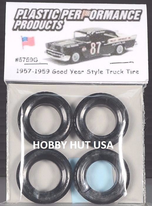 #5759G – 1957-59 Goodyear Style 7.5″ Truck Tires – PPP – 1/25 Model Kit – LQQK
