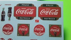 40 Ford Sedan Delivery 1940 1/25 Waterslide Decal Sheet Vintage Coke Coca Cola