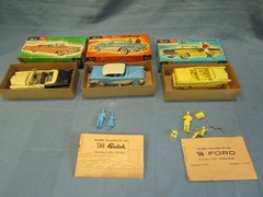 Vtg REVELL/AMT 3 1956 Model Car Ford Buick Cadillac BUILT/ JUNK YARD PARTS Lot V