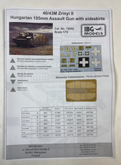 1/72 IBG Hungarian AFVs: Toldi IIa, Turan II, Zrinyi II (3 kits)