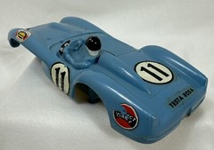 Strombecker Vintage Blue Ferrari 60’s Slot Car Body