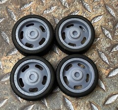 Resin 21/20 Inch “5 Five Slot” Model car Wheels and Tires 1/24 1/25 scale