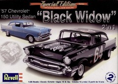 Revell ’57 Chevy Sedan BLACK WIDOW Special Ed. 1:25 Model Kit c2009 SEALED