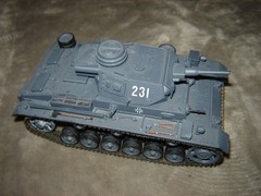 Built 231 German short Barrel Tank 6-1/4 inches long Well Built & Painted Ex