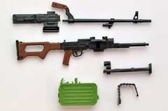 TomyTec Little Armory 1/12 LA043 PKM Automatic MACHINE GUN Model Kit