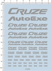 decals (silver gray) for different scales model kits (01220)