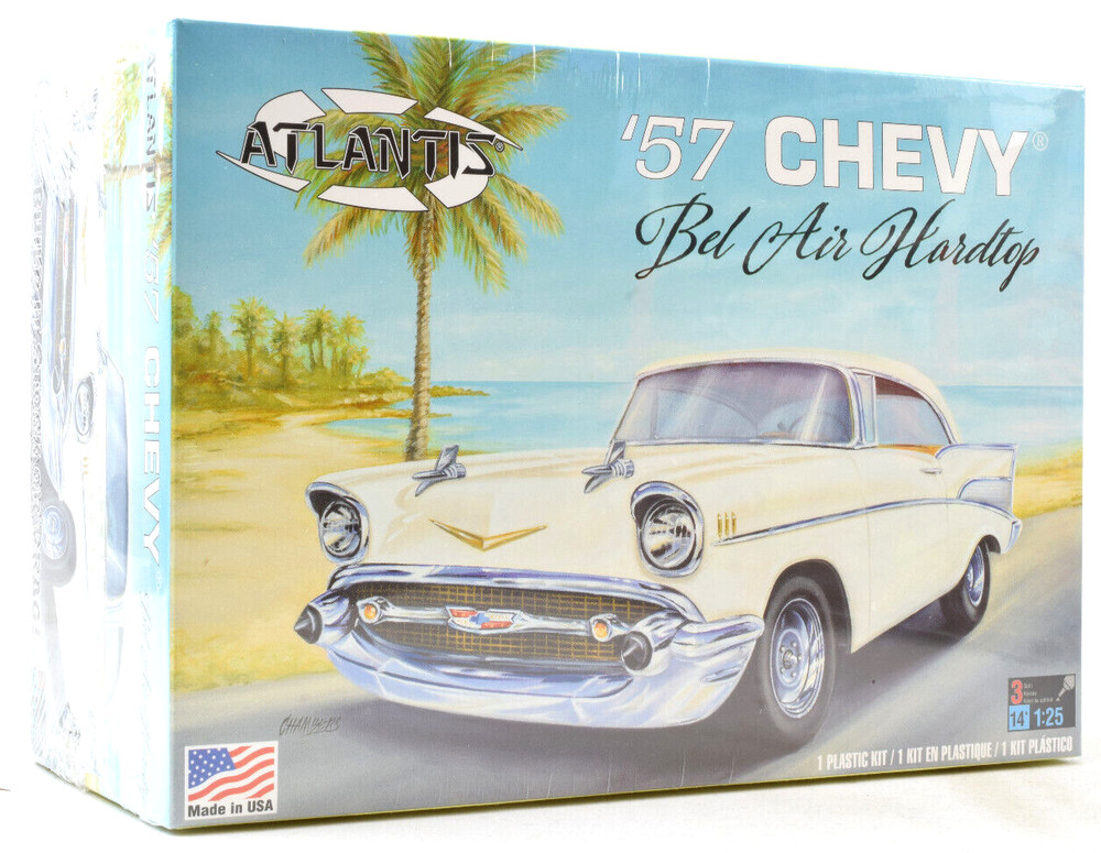 Atlantis 1957 Chevy Bel Air Hardtop – Stock Or Drag 1:25 Model Car Kit H1371