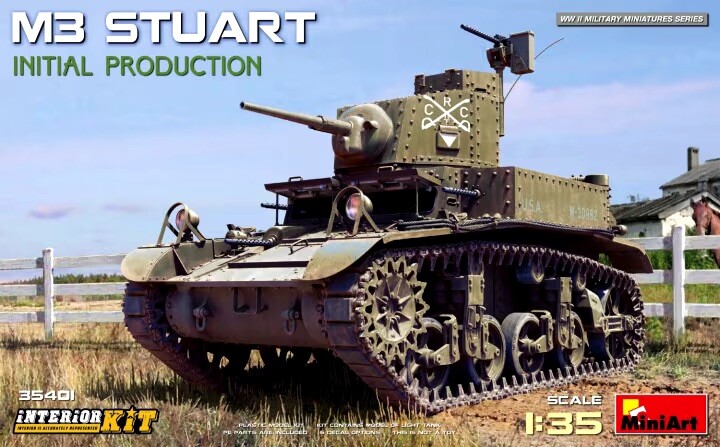 1/35 MiniArt #35401 M3 Stuart Initial Production With Full Interior