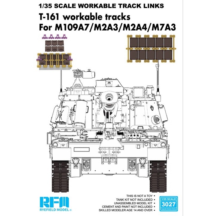 Ryefieldmodel(RFM) #3027 1/35 T-161 Workable Track Links Set for M109A7/M2A3/4