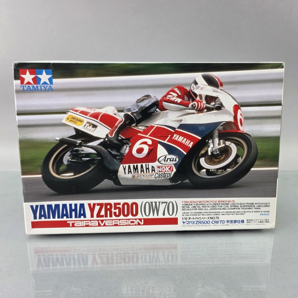Tamiya 14075 1:12 Yamaha YZR500 0W70 Taira Version Model Kit Motorcycle NEW OPEN