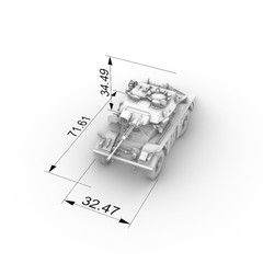 72487 V2.0 1/72 Military Model Kit British Mk VI/6 Light Tank 3D PRINTING